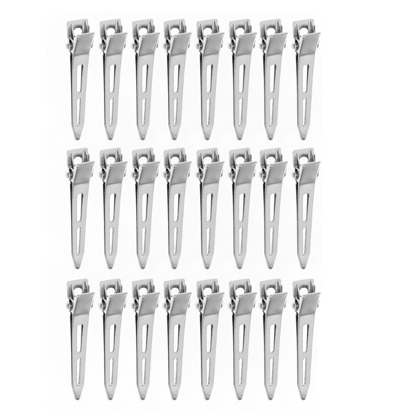 ✿ Set 24 Kẹp Tóc Mỏ Vịt Màu Bạc