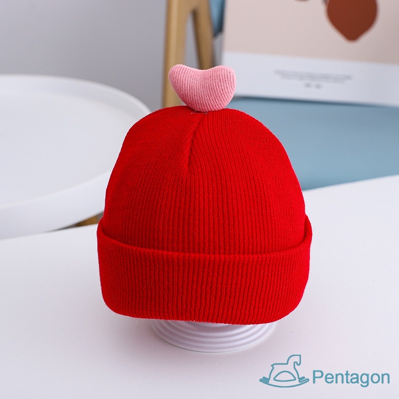 Mũ Beanie Đan Len Dễ Thương Thoải Mái Giữ Ấm Mùa Đông Có Thể Điều Chỉnh Cho Bé Trai / Gái 1-6 Tuổi