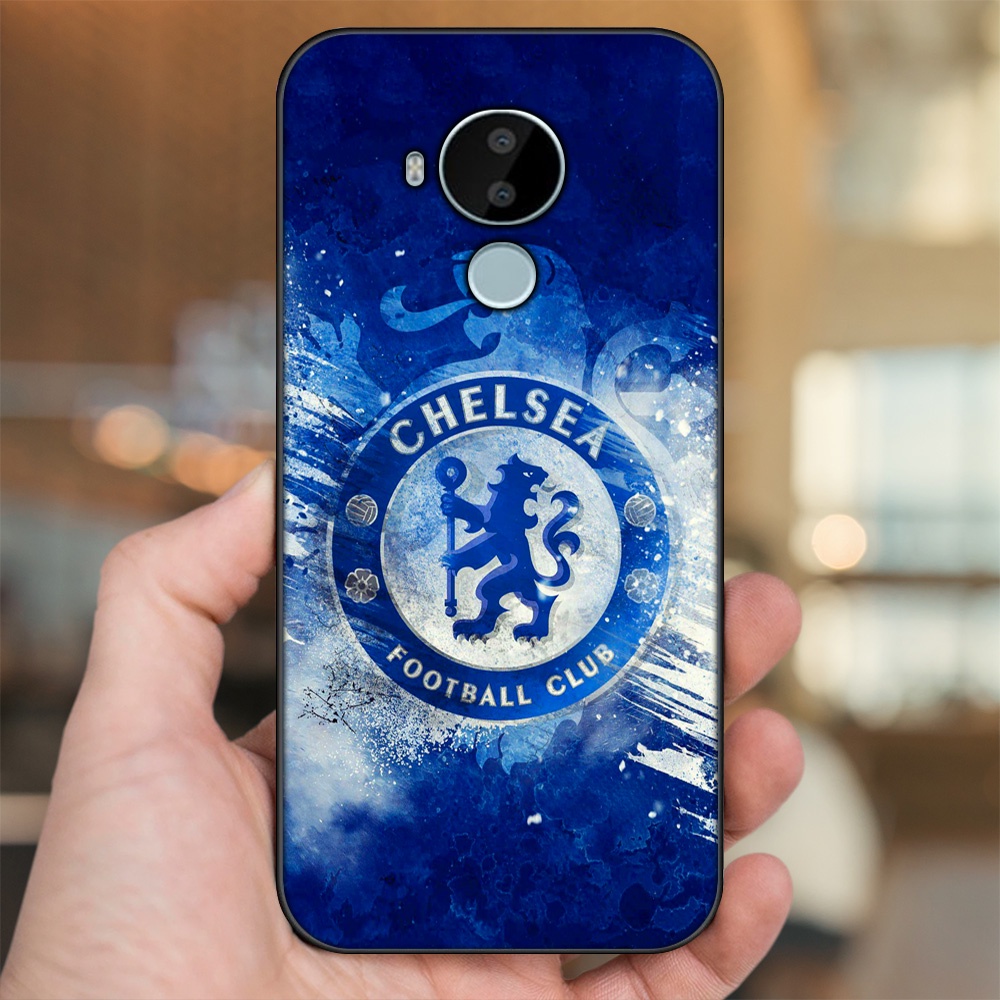 Ốp lưng Nokia C30 viền đen in hình Chelsea FC