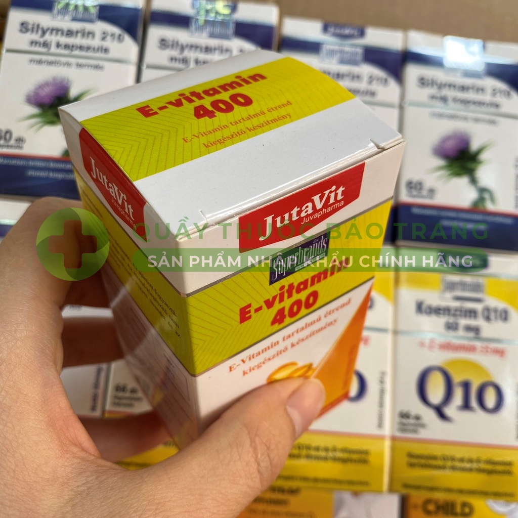 JutaVit E-vitamin 400 - Hỗ trợ hạn chế quá trình lão hóa, giúp làm đẹp da.