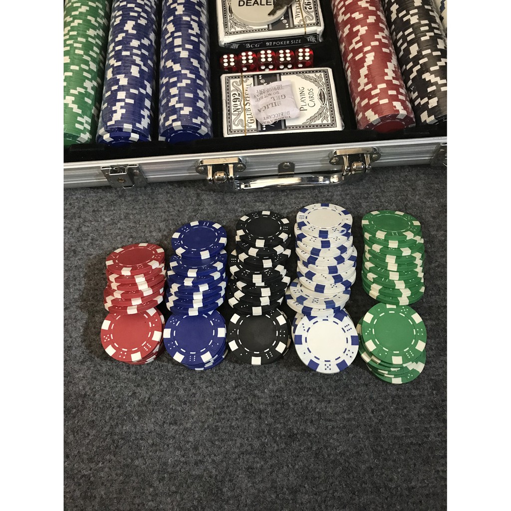 [Mã LIFEXANH03 giảm 10% đơn 500K] Bộ 300 phỉnh poker không số (chip poker) hàng nhập khẩu P02 TẶNG KÈM BÀI NHỰA