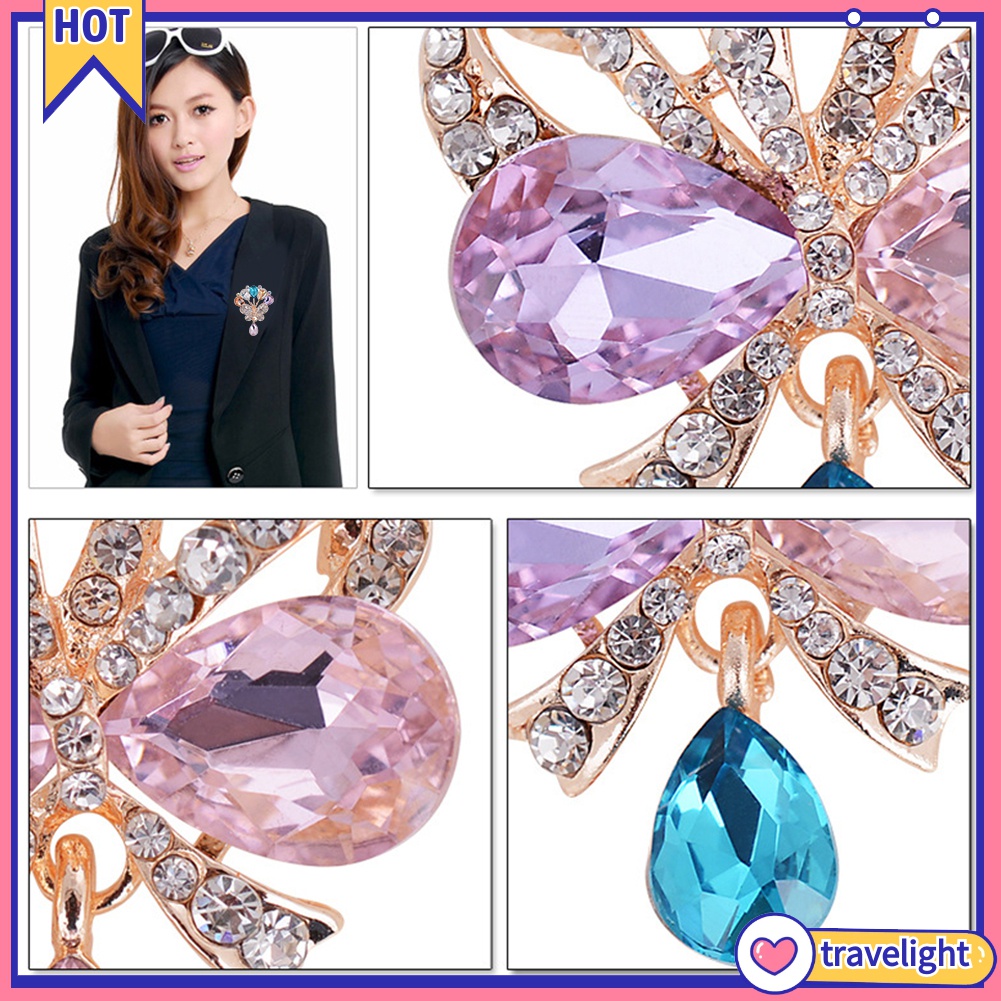 Cài Áo Hình Bông Hoa K1 Đính Đá Nhân Tạo Thời Trang