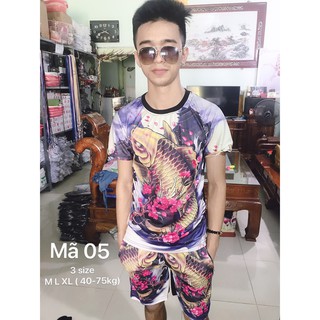 BỘ NAM in 3D cao cấp mã 05 ( chép tim cành đào ) .