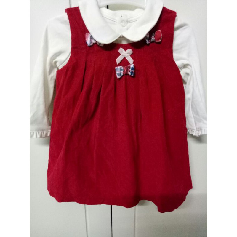 Đầm đỏ nhung tăm bé gái