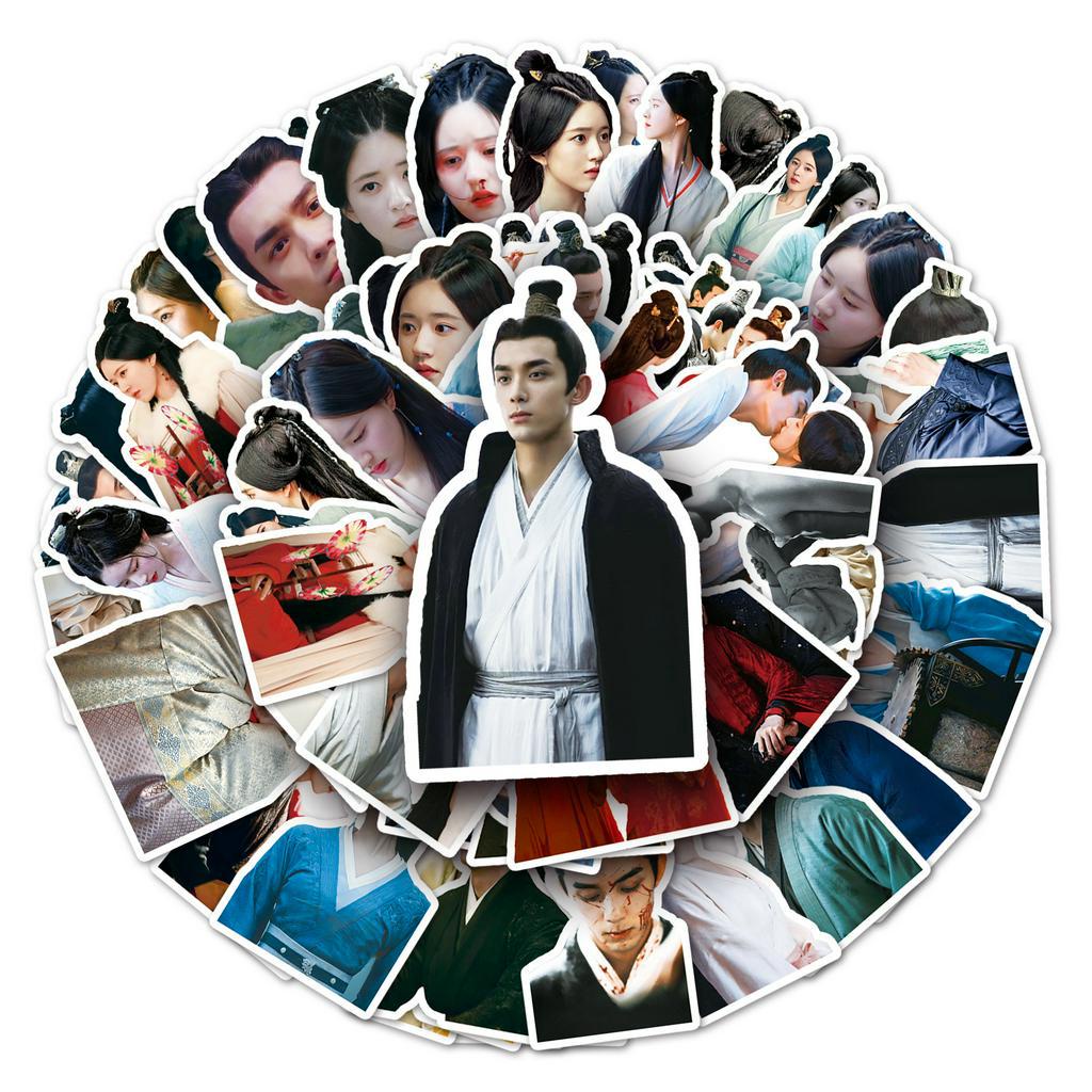 Bộ 50 Miếng Dán Trang Trí Xe Hơi Chống Thấm Nước Họa Tiết Chữ Love Like the Galaxy DIY