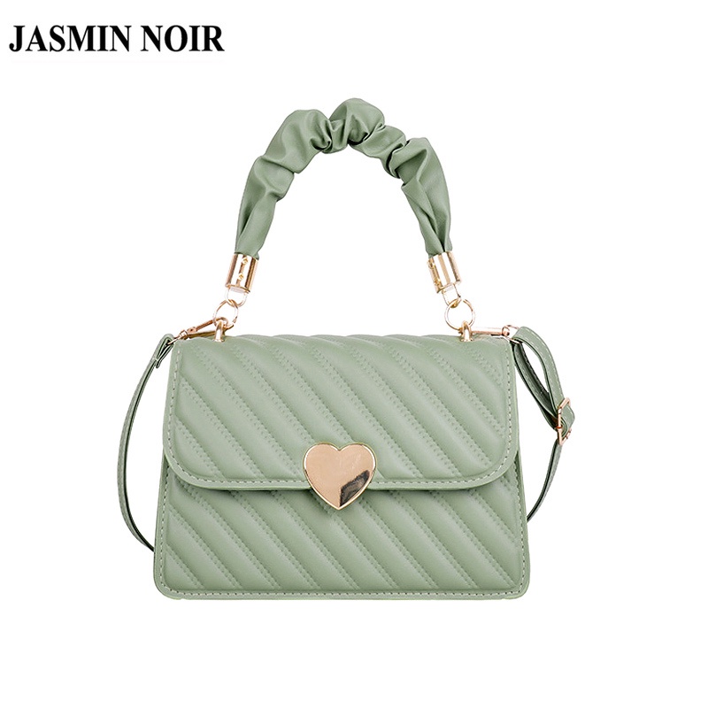 Túi đeo chéo JASMIN NOIR có khóa họa tiết sọc dành cho nữ