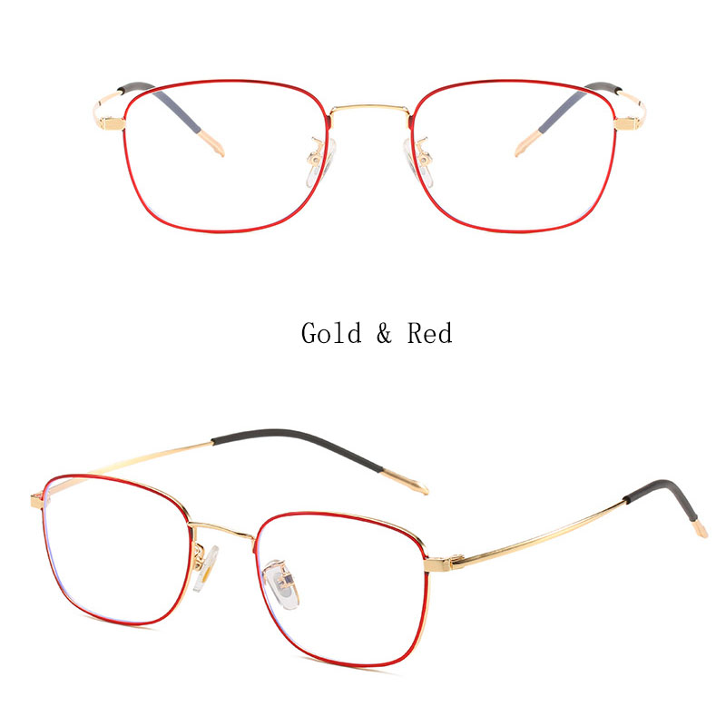 Mắt kính VIENDO gọng kim loại kiểu vuông 1.00 ~ -4.00 độ