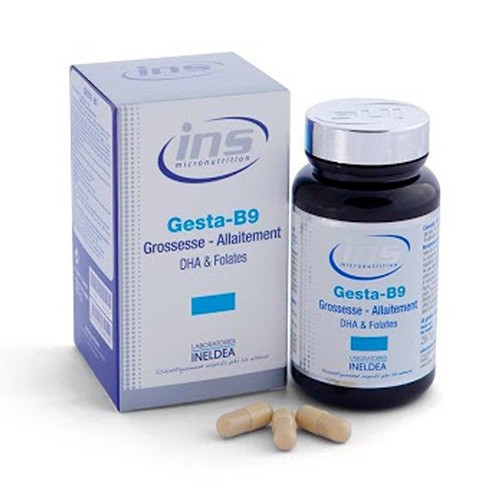 [CHÍNH HÃNG ] GESTA-B9 - BỔ SUNG DHA VÀ ACID FOLIC DÀNH CHO BÀ BẦU (CHAI 60 VIÊN)