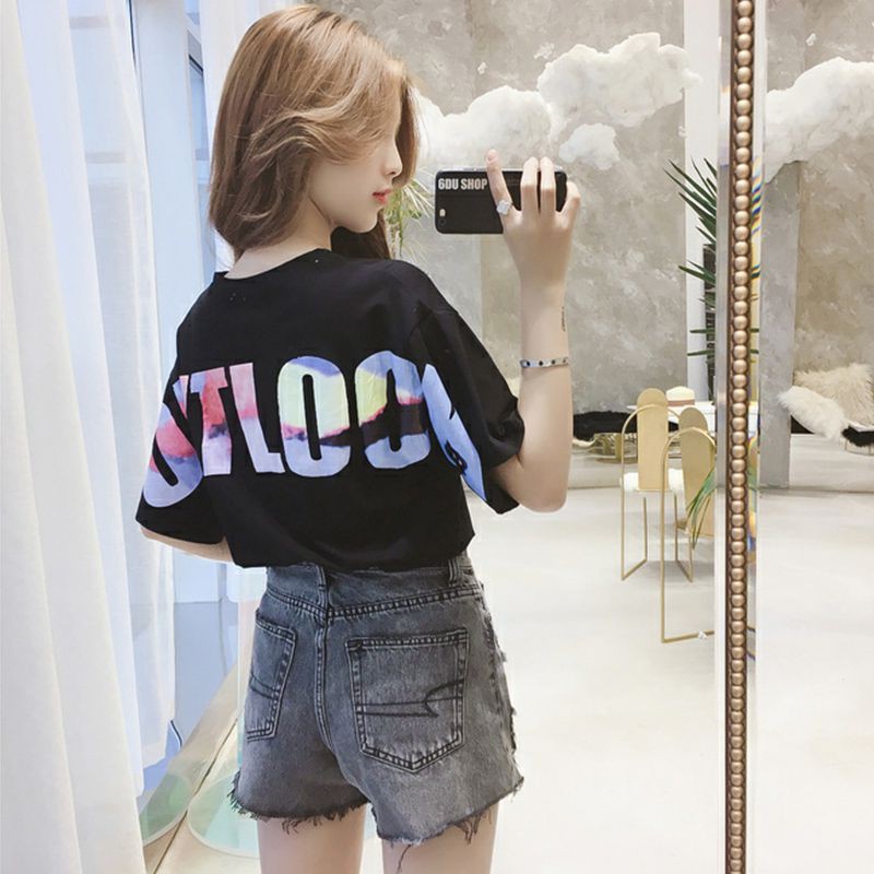 Áo thun Hàn Quốc phong cách đơn giản xinh xắn