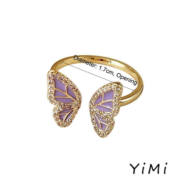 Nhẫn Hình Bướm Đính Ngọc Trai Nhân Tạo Thời Trang