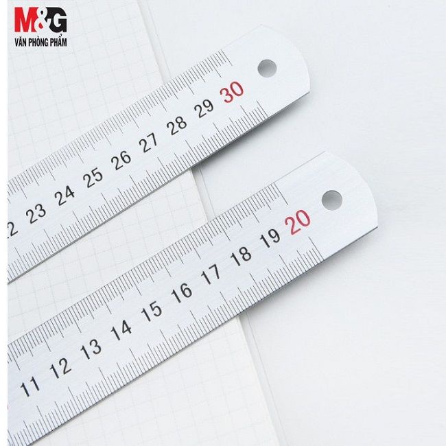 Thước nhôm M&G 96026 / 96027 - Thước kỹ thuật hợp kim 20cm / 30cm bền đẹp ARLN0483 / ARLN0484