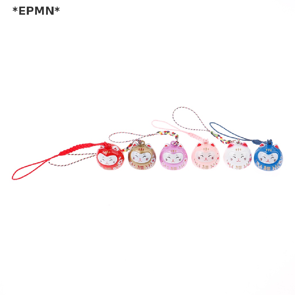 Epmn Móc Khóa Xe Hơi Hình Mèo May Mắn Nhật Bản Maneki Neko Trinkets