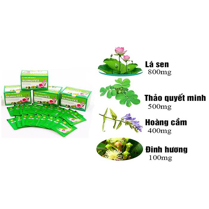 Liệu Trình Giảm Cân 1 Slimtosen Extra + 3 Trà Slimutea Học Viện Quân Y