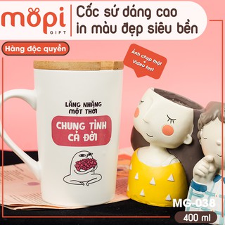 [ẢNH THẬT + VIDEO] Cốc sứ, Ly sứ Mopi Gift In Hình Đáng Yêu Trẻ Trung, Thiết Kế Độc Quyền