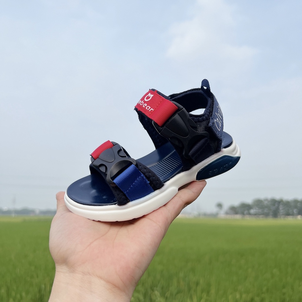 Sandal  bé trai siêu nhẹ đi mùa hè có quai dán chống trượt 1887( ảnh thật)