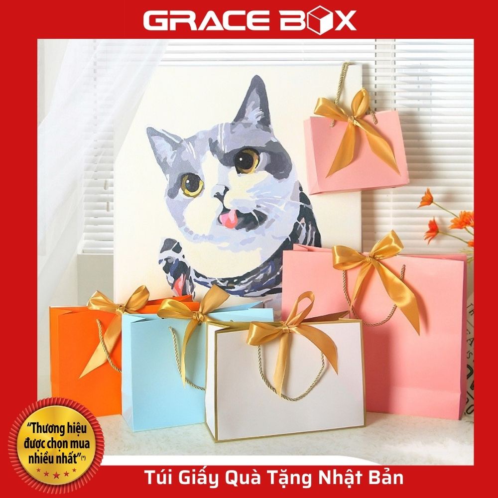 "Xã Tồn" Túi Giấy Qùa Tặng Cao Cấp Có Dây Ruy Băng Xinh Xắn - Sang Trọng - Siêu Thị Bao Bì Grace Box