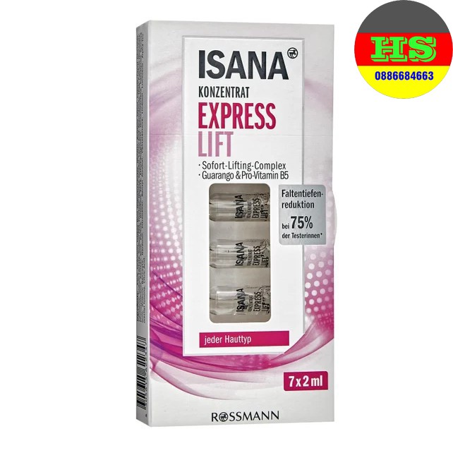 Serum xóa nếp nhăn, làm mịn da Isana Express lift, hàng Đức
