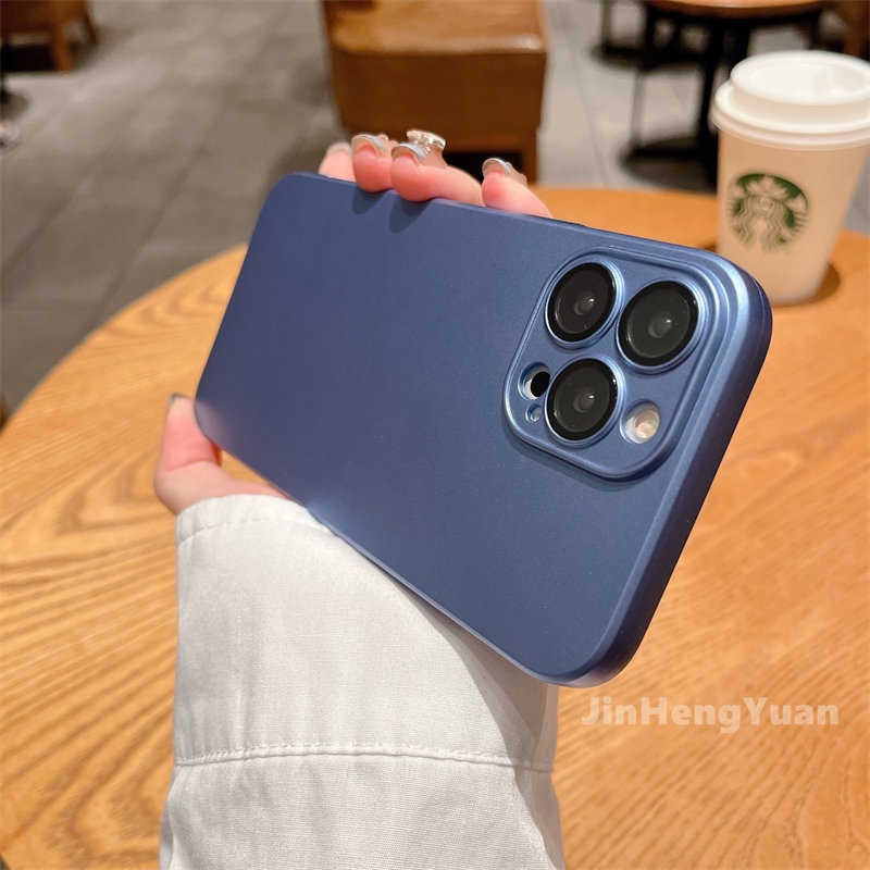 Ốp Điện Thoại Mềm Mặt Nhám Bảo Vệ Lens Cho IPhone 14 Plus 13 12 11 PRO MAX 7 8 Plus