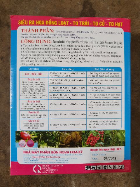 Phân bón lá cao cấp chuyên tạo mầm hoa 10.60.10