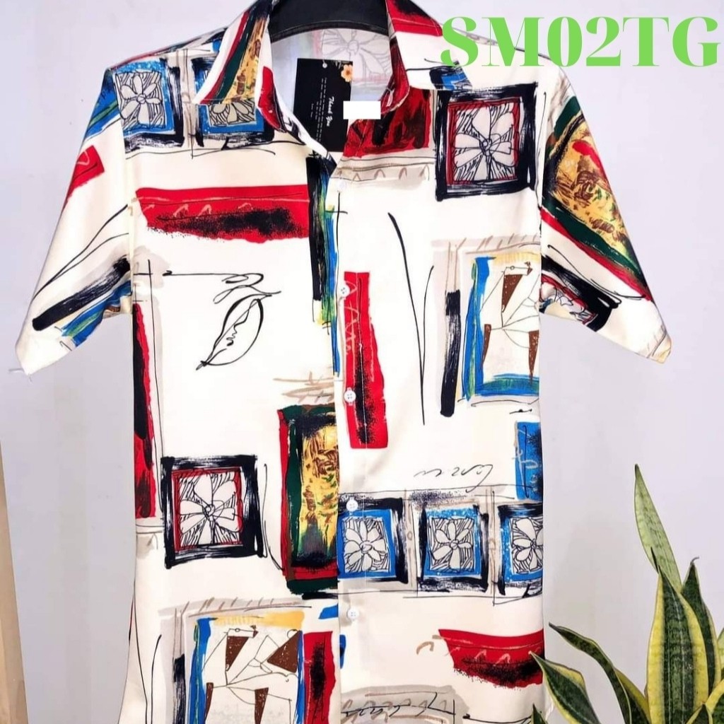 Áo Sơ Mi Nam TENJI STORE SM02TG Sơ Mi Nam Trắng Tay ngắn Wash Họa Tiết 3D Ô Vuông Hoa Lá  Mẫu Hot Trend Mới Nhất TG | BigBuy360 - bigbuy360.vn