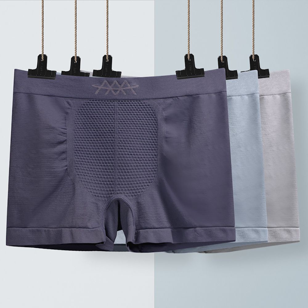 QQMALL Quần lót boxer ngắn co giãn thoáng khí thoải mái thấm hút mồ hôi thời trang quyến rũ cho nam