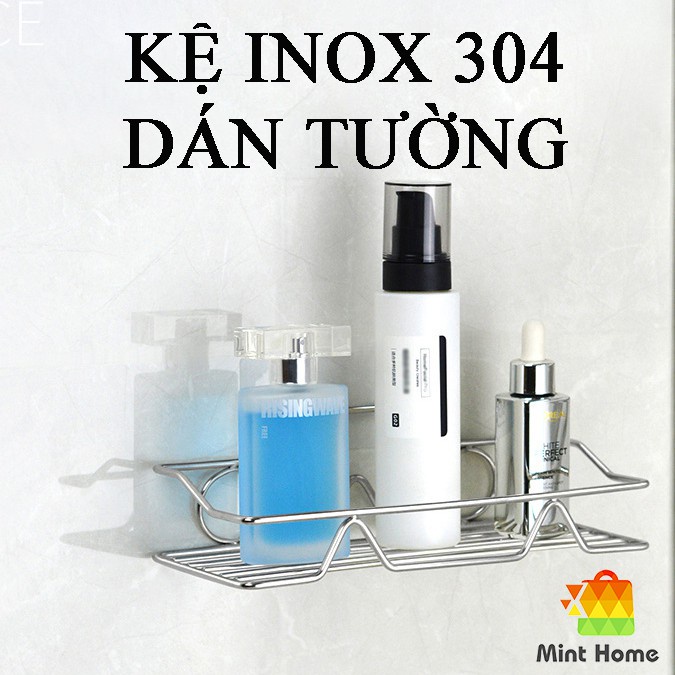 Kệ nhà tắm inox 304 dán tường, kệ nhà bếp treo tường để đồ đa năng tiện lợi, dễ sử dụng, giảm sâu