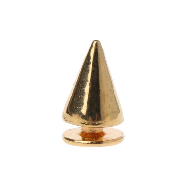 Set 100 Đinh Tán Kim Loại 10MM Hình Nón Dùng Để Làm Đồ Da Thủ Công