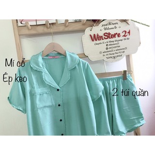 ( FreeSize Lụa ) Đồ Bộ Pijama Lụa Hàn Bèo Đùi .