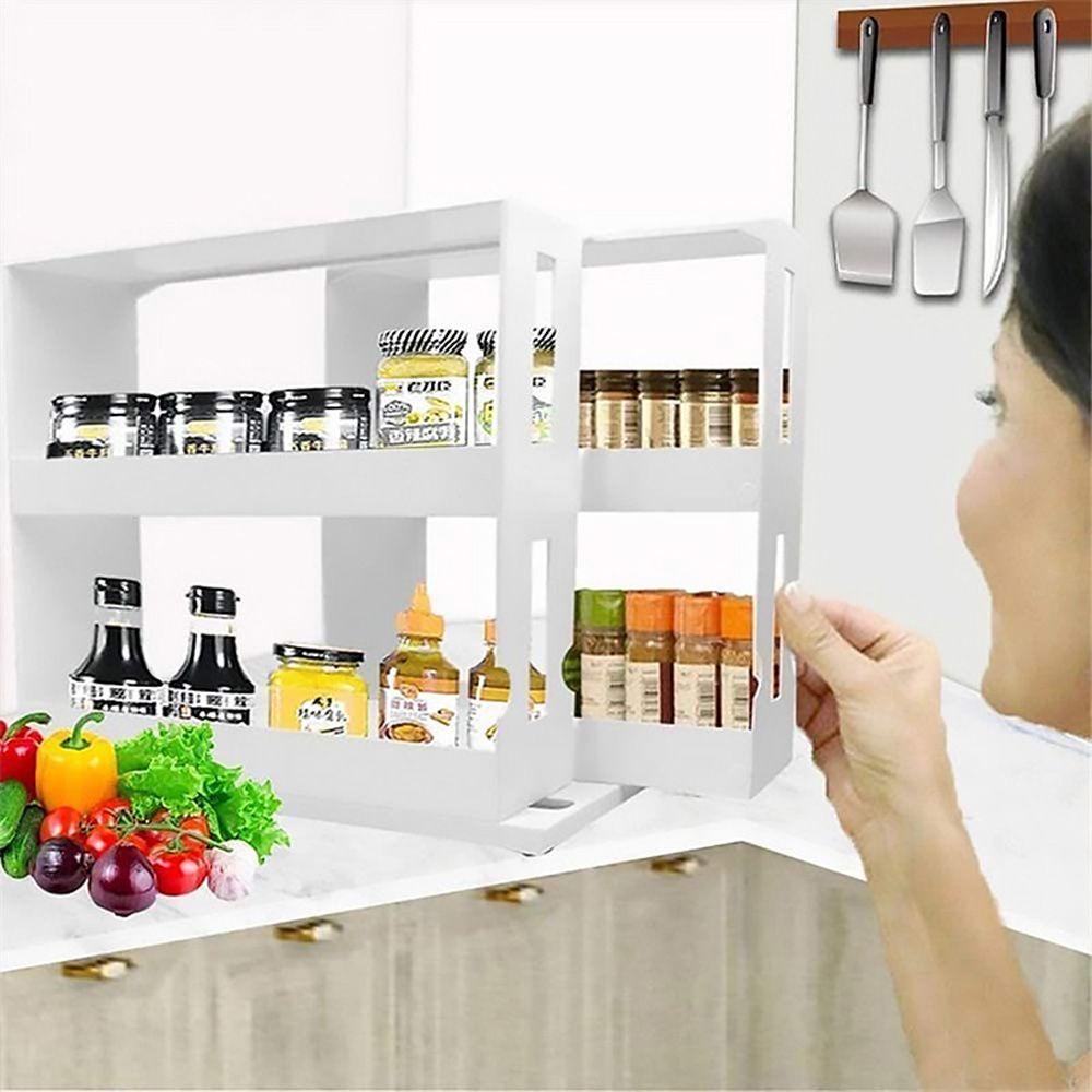 Kệ Đựng Gia Vị Nhiều Tầng Có Thể Xoay Cho Nhà Bếp