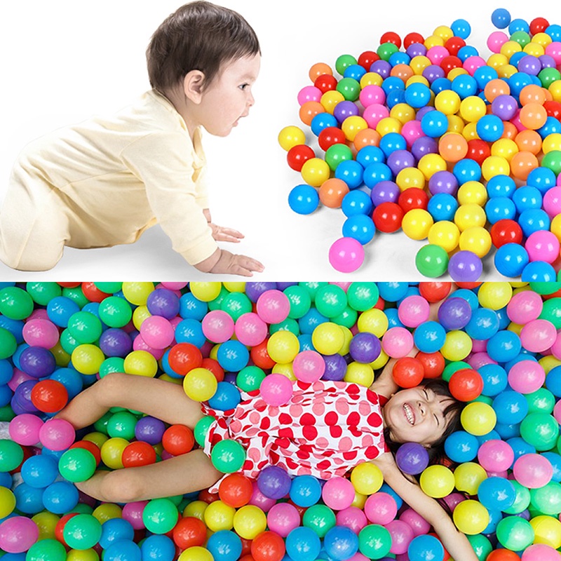 1 Quả Bóng Nhựa Mềm 7cm Nhiều Màu Cho Bé Chơi Khi Bơi