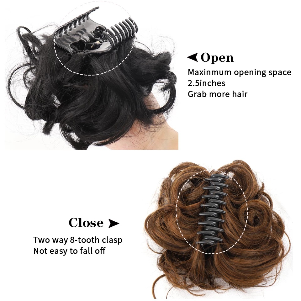 Búi Tóc Giả Uốn Xoăn Thời Trang Cho Nữ