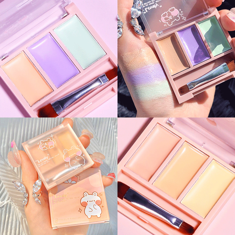 Bảng kem che khuyết điểm 3 trong 1 giấu đi quầng thâm và tàn nhang