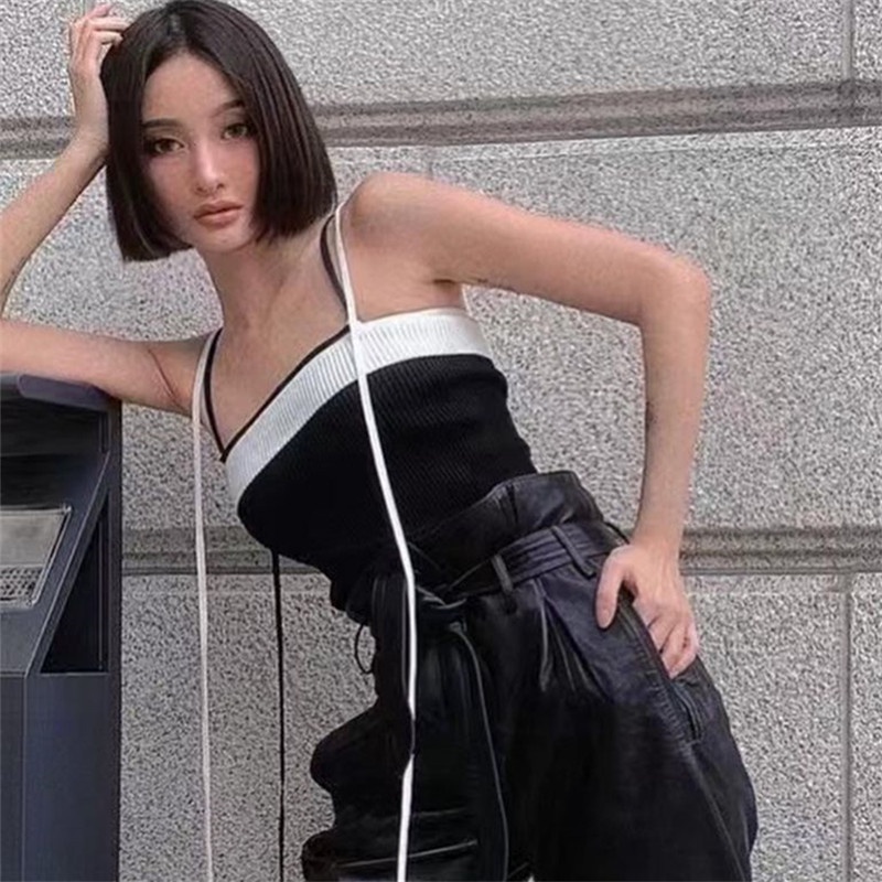 Áo Hai Dây Phối Màu Thời Trang Nữ Tính