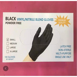 Găng tay đen không bột hộp 100 chiếc