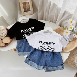 combo quần bò áo croptop cho bé