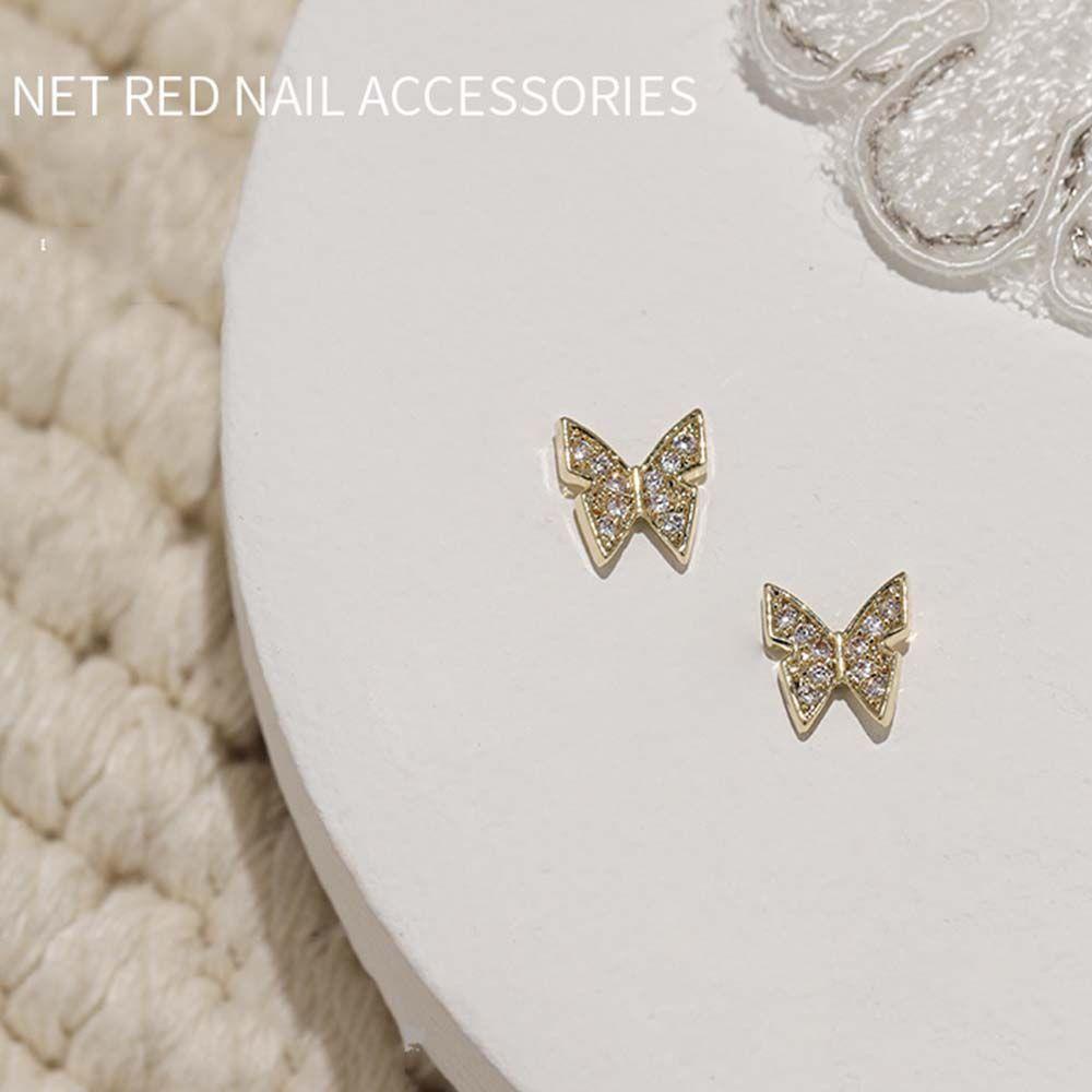 QQMALL Bộ Phụ Kiện Trang Trí Móng Tay Lấp Lánh Sang Trọng DIY Charms