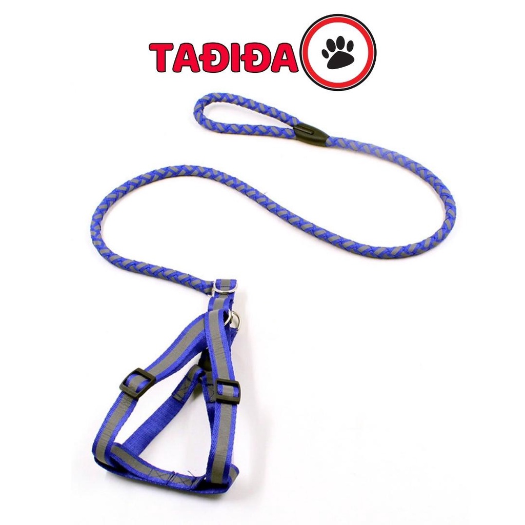 Dây dắt cho Chó Mèo (Kèm Yếm) dạ quang siêu bền , Dây xích thú cưng tiện lợi - Tadida Pet