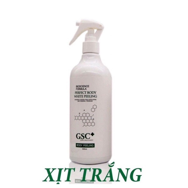 Xịt tắm trắng body GSC 500ml (xịt tẩy da chết body)