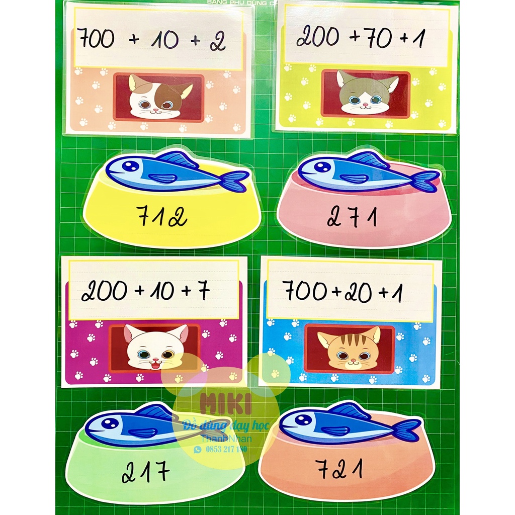 BỘ MÈO VÀ CÁ SIÊU CUTE-màu ngẫu nhiên (đồ dùng dạy học MIKI)