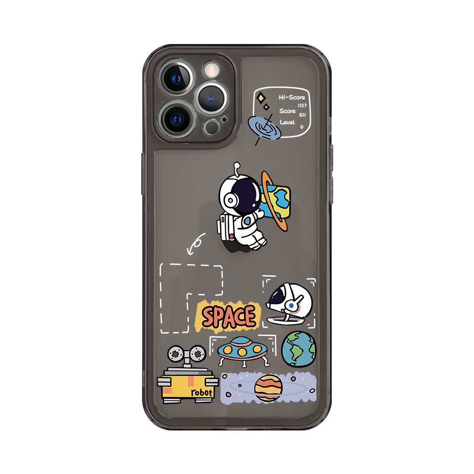 Dễ Thương Ốp Điện Thoại Trong Suốt Hình Phi Hành Gia Cho iphone 13 mini 14 15 pro max se3 6s 7 8 plus 11 12 pro xs max xr
