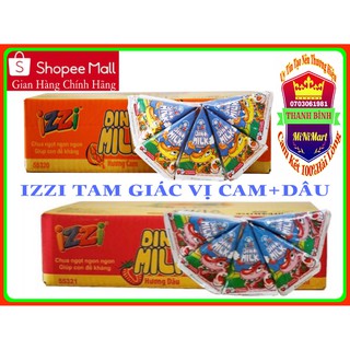 Sữa Izzi Dino Milk Hộp Chéo Thùng 40 hộp x 90ml Cam & Dâu
