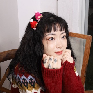 Kẹp tóc hình nón giáng sinh