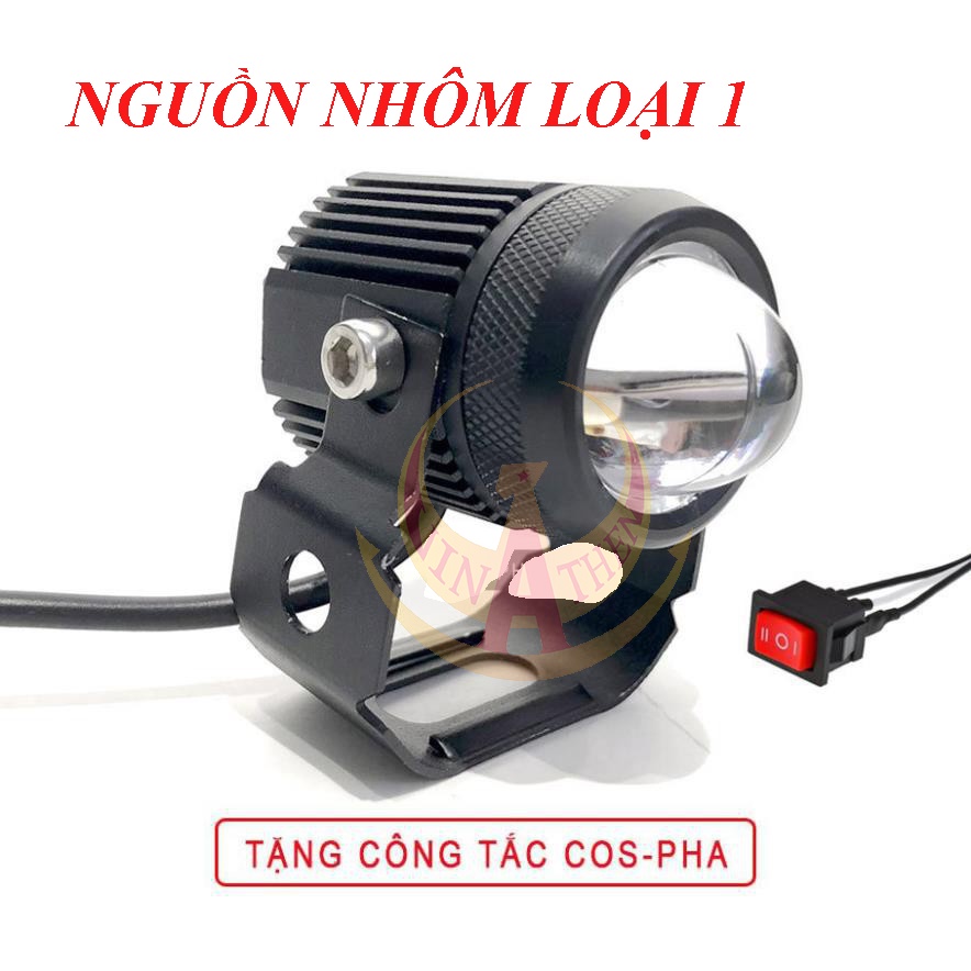 Bộ 2 Đèn Trợ Sáng Bi Cầu Mini 2 Chế Độ ,Tặng Công Tắc Cos Pha [ 1 Đôi ]