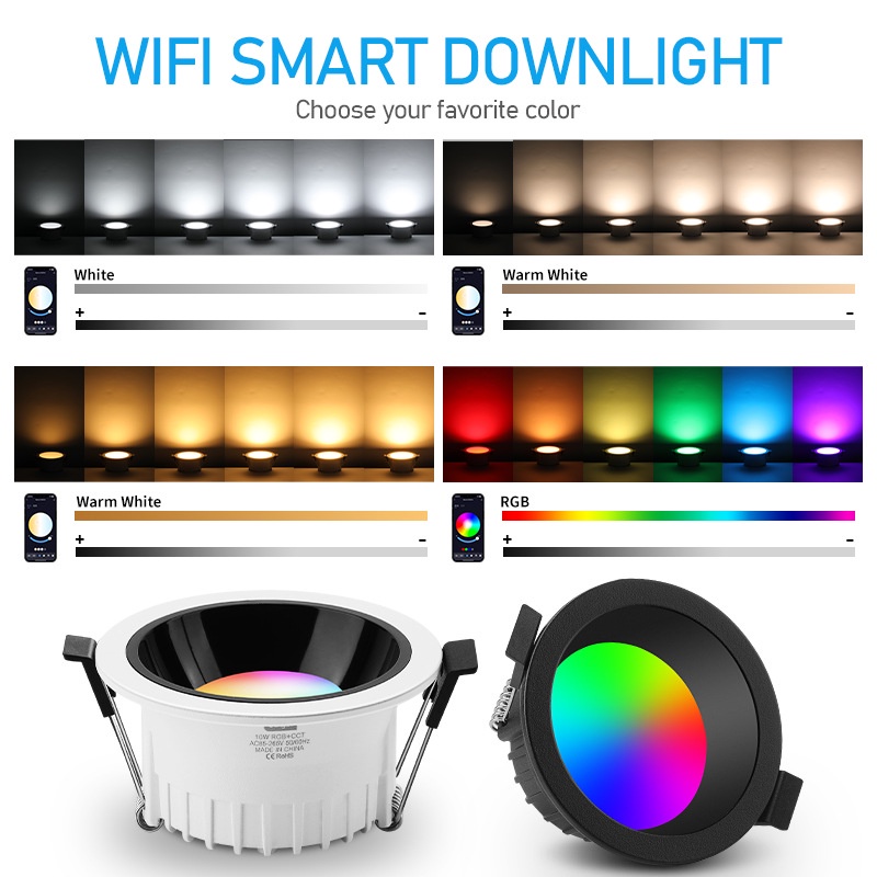 Đèn LED Chiếu Sáng Thông Minh 10W 15Wgb Kết Nối Wifi Với Alexa Google Home