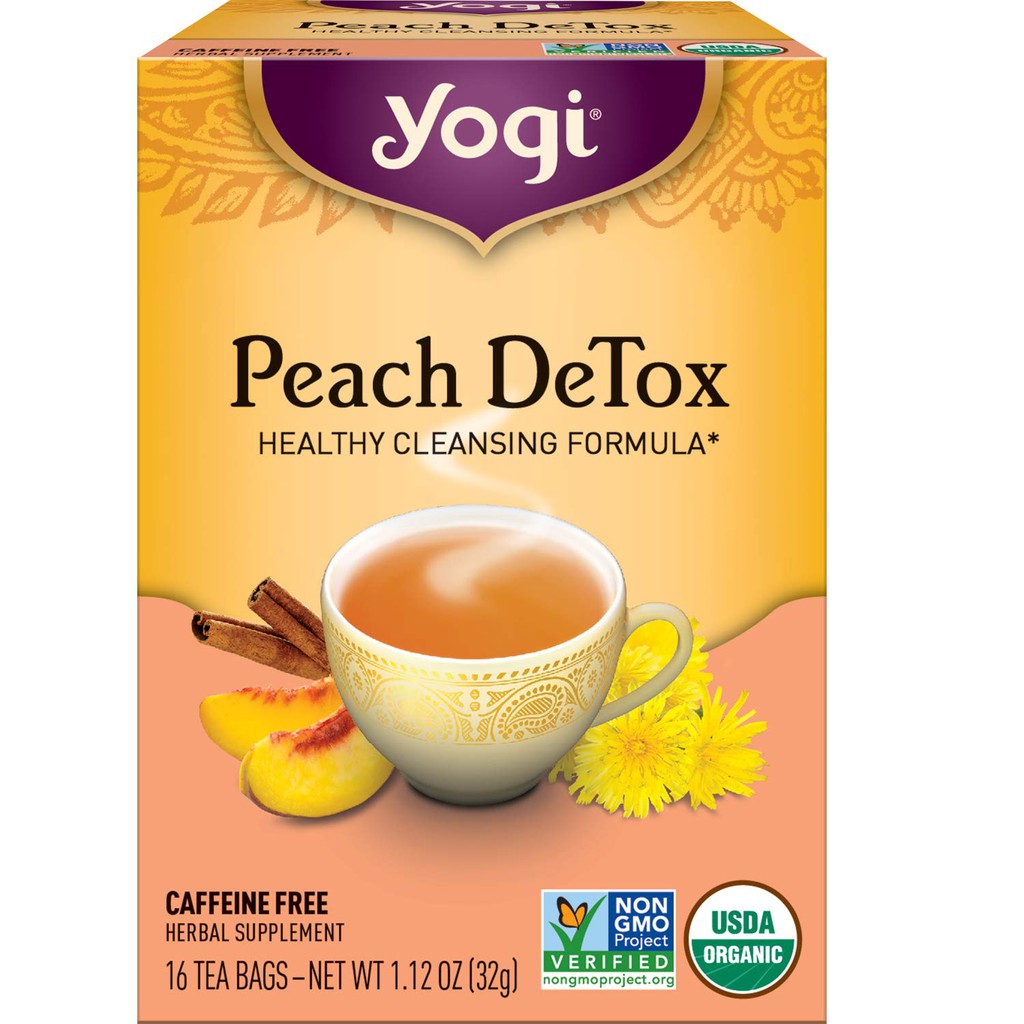 [Yogi] Trà Hữu Cơ Hương Vị Đào, Thanh Lọc Cơ Thể - Yogi Tea Peach DeTox