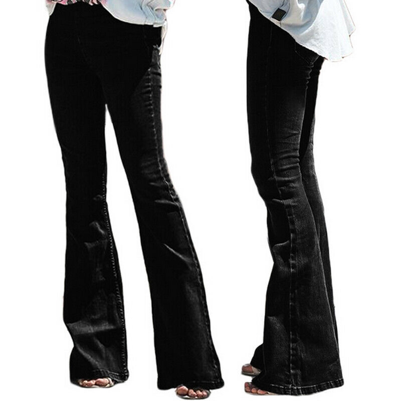 Quần jean dài thiết kế ống loe thời trang cho nữ