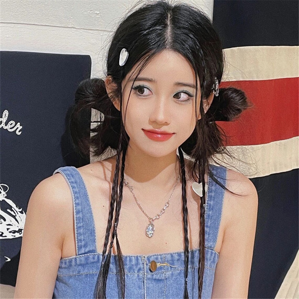 Tóc Giả Thắt Bím Đuôi Ngựa 45cm Y2k Phong Cách Hàn Quốc Cho Nữ