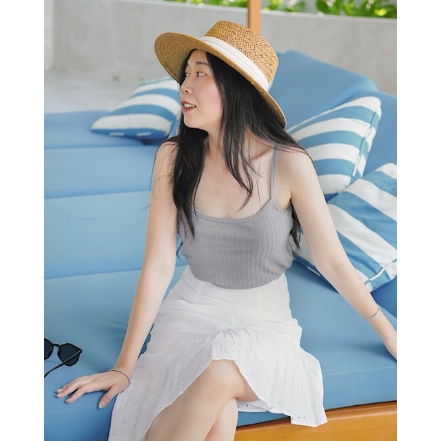 Áo hai dây vải thun dập nổi Ruchan