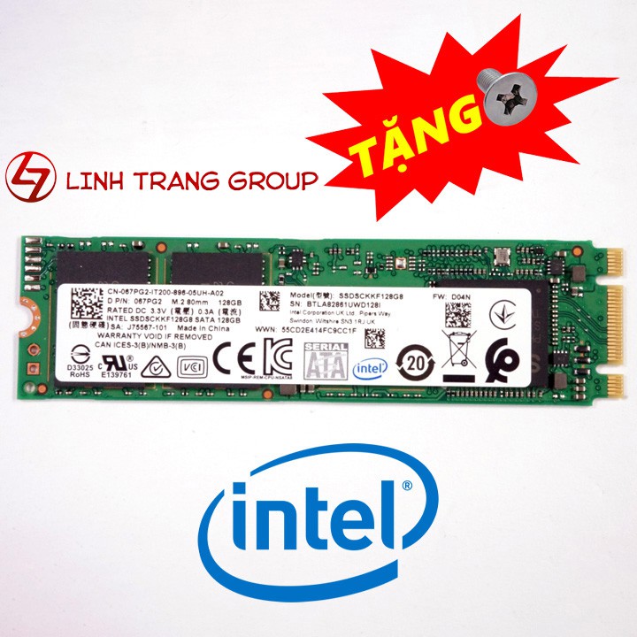 Ổ cứng SSD M.2 SATA Intel SSDSCKKF128G8 128GB - bảo hành 3 năm SD89