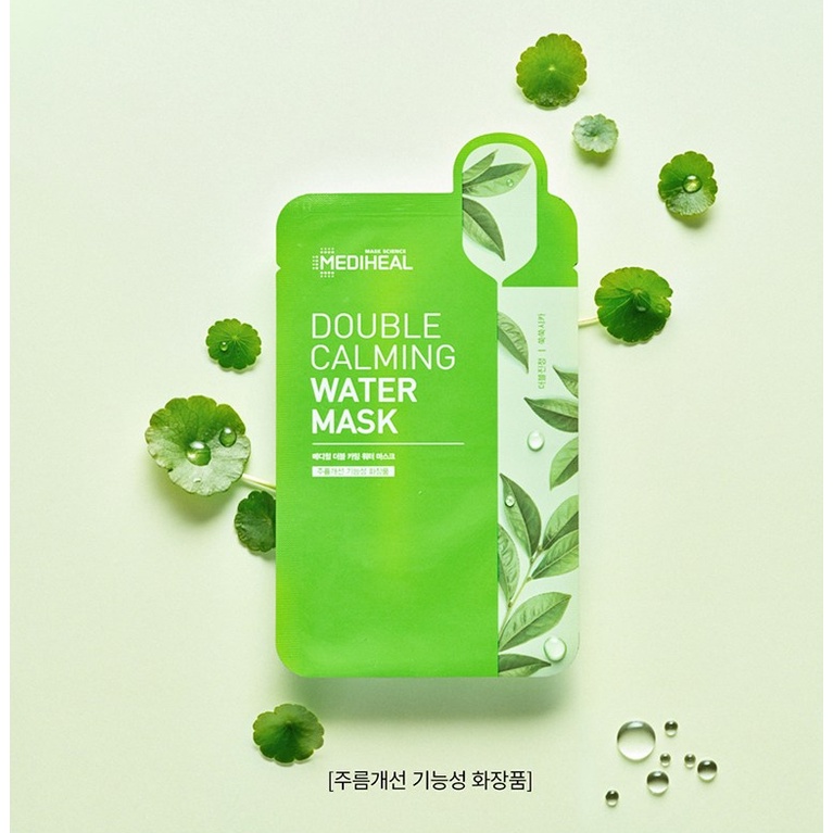 Combo set 15 miếng mặt nạ chăm sóc da Mediheal double calming water + Hyalu moist essence + pepta lifting ampoule mask
